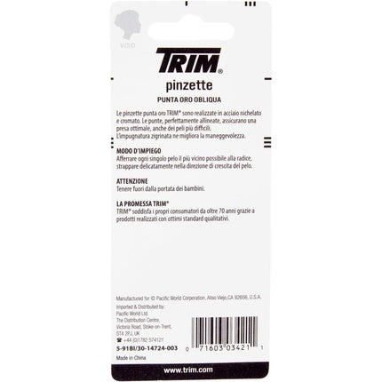 Gold Eyebrow Trim Tip Tweezers