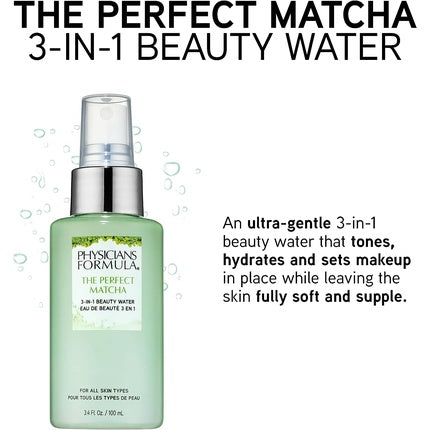 Physicians Formula The Perfect Matcha 3-in-1 Beauty Water Makeup Setting Spray with Matcha Green Tea, Bamboo Shoot and Lotus Extract