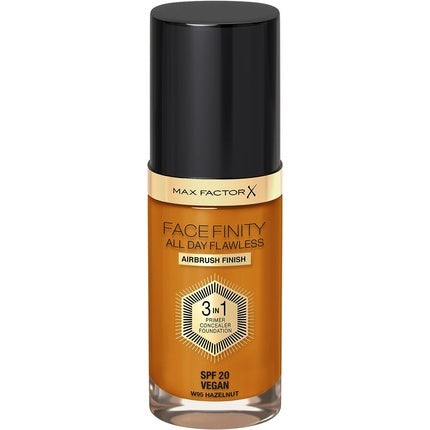 Max Factor Facefinity 3in1 All Day Flawless Foundation 95 Hazelnut with SPF 20 30ml