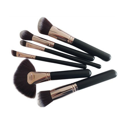 Hiskinset Mahogany Makeup Brush Set 6 Pieces