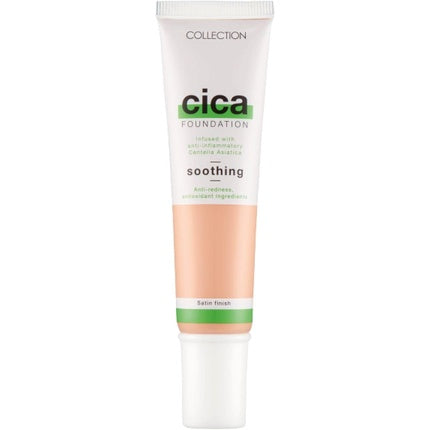 Collection Cosmetics Hydrating Medium Coverage Cica Foundation Infused with Anti-Redness Vegan Foundation 30ml Biscuit