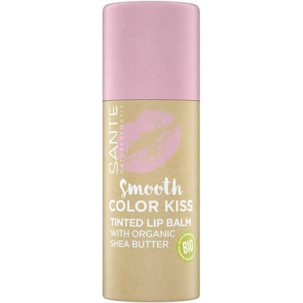 Sante Naturkosmetik Smooth Color Kiss Tinted Lip Balm with Organic Shea Butter 04 Soft Rose 7g