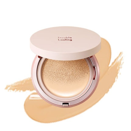 ETUDE Double Lasting Cushion Glow 24-Hours Lasting Cushion with a Radiant Natural Finish Neutral Beige