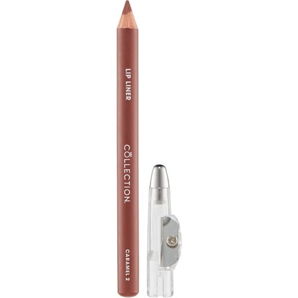 Collection Cosmetics Long-Lasting Lip Liner Pencil with Sharpener Caramel