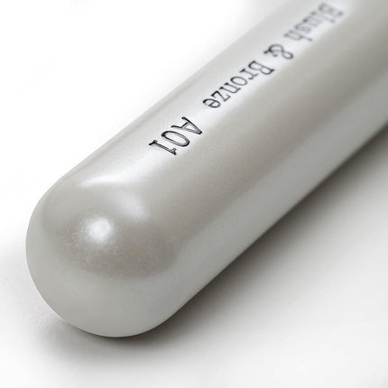 Nanshy Stippling Makeup Brush Duo Fiber Synthetic Taklon for Powders and Liquids Cosmetic Pearlescent White