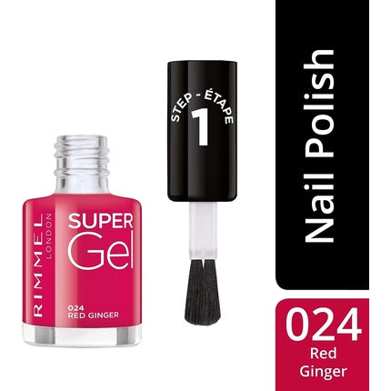 Rimmel London Super Gel Nail Polish by Kate 24 Red Ginger 12ml