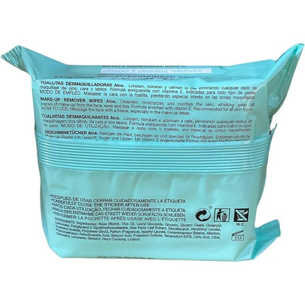 Toallitas Desmaquilladoras Aloe Vera