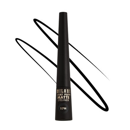 Milani Stay Put Matte 17HR Liquid Eyeliner Black Matte 0.09 Fl. Oz. Vegan Cruelty-Free Line & Define Eyes with High Pigment Shades for Long-Lasting Wear