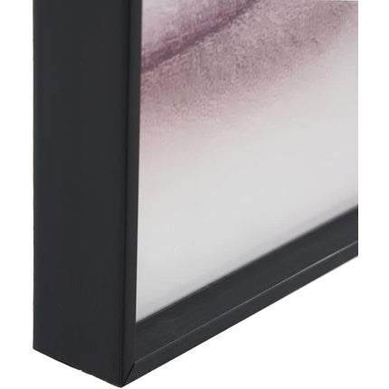 LOLAhome Framed Black Tempered Glass Face Picture 90 x 120 cm