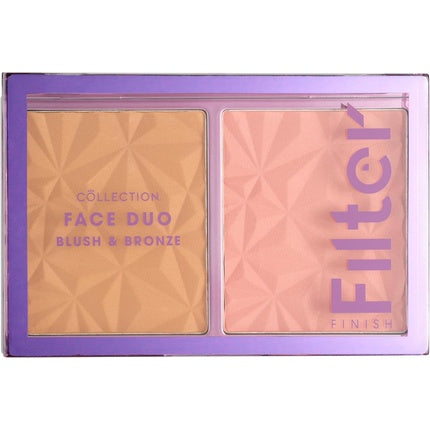 Collection Cosmetics Filter Finish Face Duo Sculpt and Glow Blush and Bronzer Palette 10g