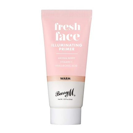Barry M Cosmetics Fresh Face Makeup Primer with Silver Shimmer for Even Skin Tone Warm Gold