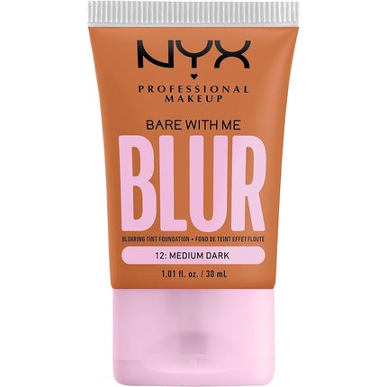 NYX Professional Makeup Blurring Tint Foundation Medium Coverage Matte Finish with Niacinamide Matcha and Glycerin 30ml Shade Medium Dark