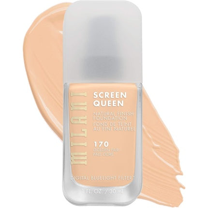 Milani Screen Queen Liquid Foundation Makeup with Digital Bluelight Filter Technology Golden Fair