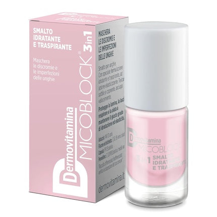 Dermovitamina Micoblock 3in1 Moisturizing and Breathable Nail Polish Light Pink 5ml