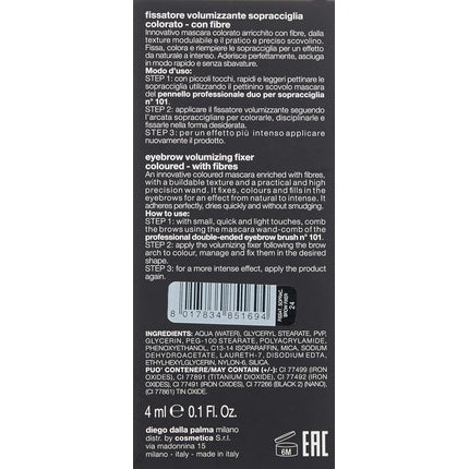 Diego Dalla Palma Eyebrow Volumizing Fixer Coloured With Fibres 0.1 Fl Oz