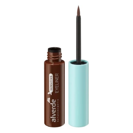 Alverde Precision Brown Eyeliner - Gentle Long-Wear Formula, 3ml
