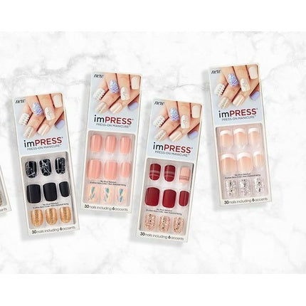 Impress One-Step Gel Press-On Manicure Nails 30 Pieces
