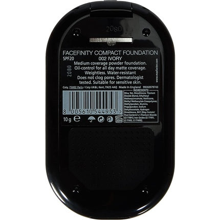Max Factor Facefinity Compact Foundation SPF 20 Number 002 Ivory 10g