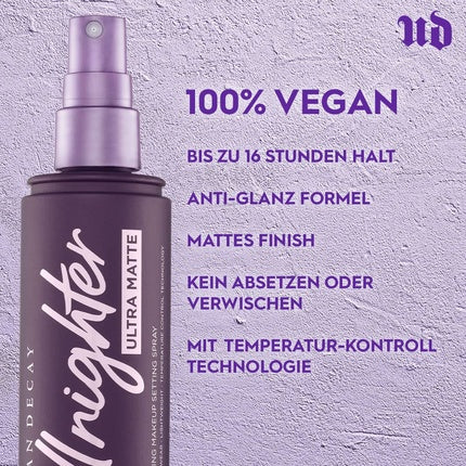 Urban Decay All Nighter Makeup Ultra Matte Setting Spray 118ml