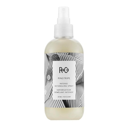R+Co Pinstripe Intense Detangling Spray Weightless Hydration Conditions Adds Shine Vegan Cruelty-Free 8.5 Oz