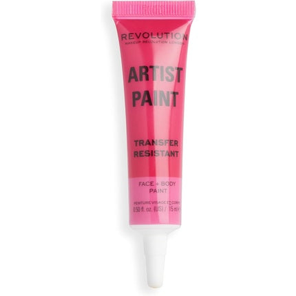 Makeup Revolution London Artist Collection Artist Face and Body Paint Pink Jelly Formula Ready To Use 15ml