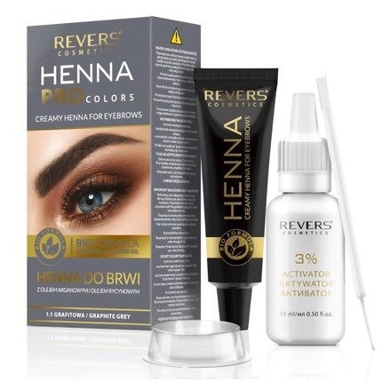 ProClors Bio Formula Creamy Henna for Eyebrows with Argan Oil and Castor Oil 1.1 Graphite Grey