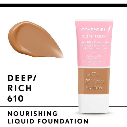 COVERGIRL Clean Fresh Skin Milk Foundation Rich/Deep 610 1 fl oz (30 ml)
