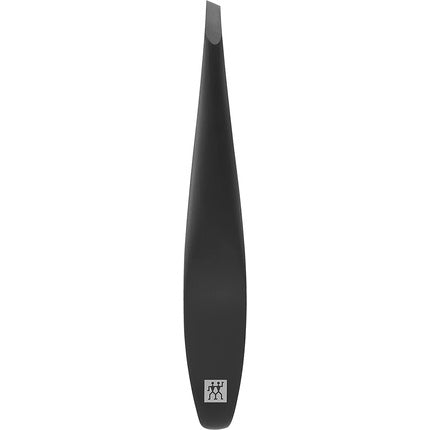 ZWILLING Professional Eyebrow Tweezers Made of Stainless Steel - Angled Hair Plupper Carbon Matte Premium Black