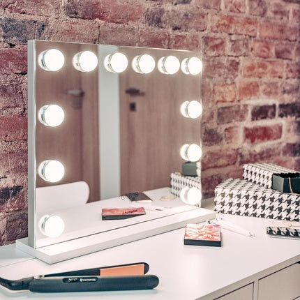 Humanas HS-HM02 Makeup Mirror with LED Lighting - White