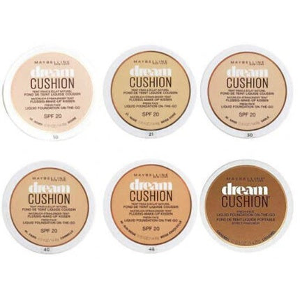 Maybelline Dream Cushion Liquid Foundation 10 21 30 40 48 60 70