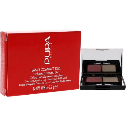 Pupa Milano Vamp! Compact Duo Eyeshadow 001 Rose Perlage for Women 0.078 Oz