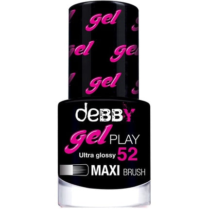 Debby Gel Play Nail Enamel 52, Absolute Black