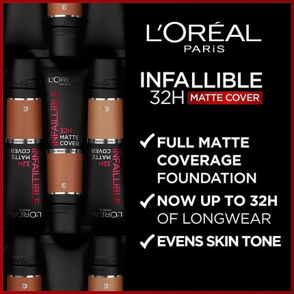 L'Oréal Paris Infallible 24h Matte Cover Foundation 30ml 290 Golden Amber