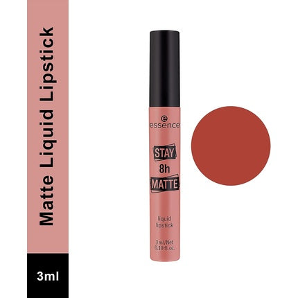 Essence Stay 8h Matte Liquid Lipstick Mask-Safe No. 02 Duck Face Vegan Alcohol-Free Paraben-Free 3ml