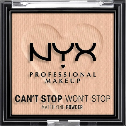 NYX Professional Makeup Can't Stop Won't Stop Mattifying Powder Matte Finish Light Medium 03 Light Medium