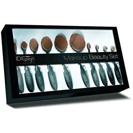 POSTQUAM 10-Piece Makeup Brush Set IDACCBRUSH10 Black