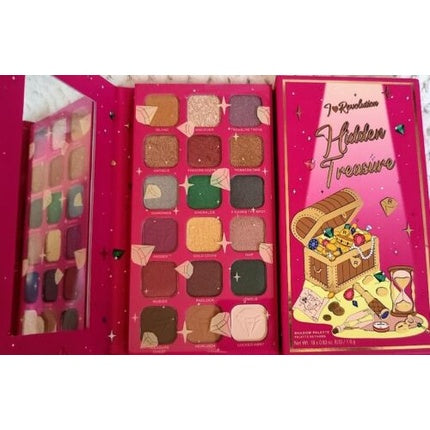 I Heart Revolution Hidden Treasures Jewels Shadow Palette 18 Shades