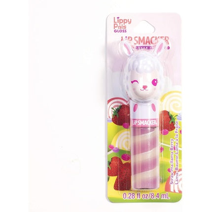 Lip Smacker Lippy Pal Swirl Gloss Collection Llama Lip Gloss for Kids Strawberry Flavour Lip Gloss for Girls with Animal Figures Llama Single Blister Pack Straw-ma-lama Berry Swirl 2022 1 count
