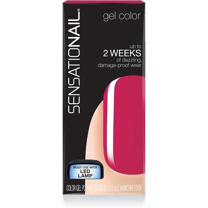 SENSATIONAIL Gel Nail Polish Fuchsia Fab 7.39ml Rose Red