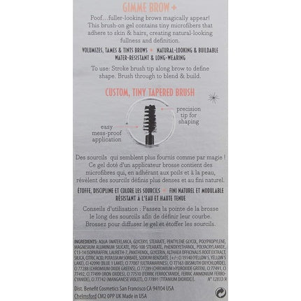 Benefit Gimme Brow+ Volumizing Fiber Gel #3 Medium Neutral Light Brown 0.05 Fl