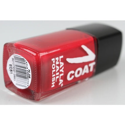 Layla Cosmetic 1 Coat Nail Polish 17ml Devil Wears Red Berry Red K29-H