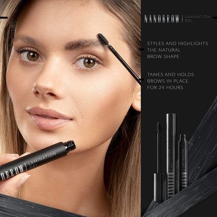 Nanobrow Lamination Gel Brow Gel for Precisely Styled and Filled In Brows - Black