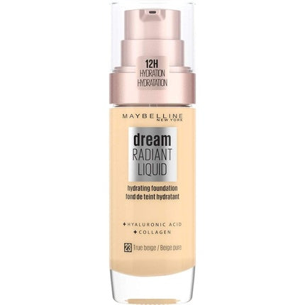 Maybelline Dream Radiant Liquid Hydrating Foundation with Hyaluronic Acid and Collagen 23 True Beige