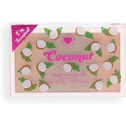 I Heart Revolution Makeup Blush Pressed Powder Blusher Highly Pigmented Vegan and Cruelty-Free Coconut Ombre 15g