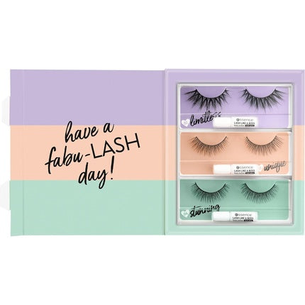 Essence Lash Like a Boss False Lashes Set 01 Vegan Without Microplastic Particles Perfume-Free 3 Pairs - Pack of 3