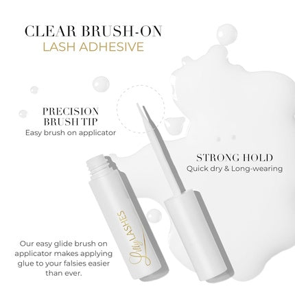 Lilly Lashes Clear Eyelash Glue Brush-On for False Eyelashes