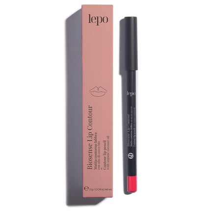 LEPO BioSense Lip Contour Pencil No. 62 Paprika with Organic Coconut Oil - Perfect Definition and Natural Moisture for Seductive Lips