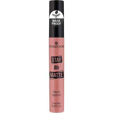 Essence Stay 8h Matte Liquid Lipstick Mask-Safe No. 02 Duck Face Vegan Alcohol-Free Paraben-Free 3ml