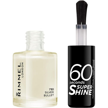 Rimmel 60 Seconds Super Shine Nail Polish Silver Bullet 8mL 730