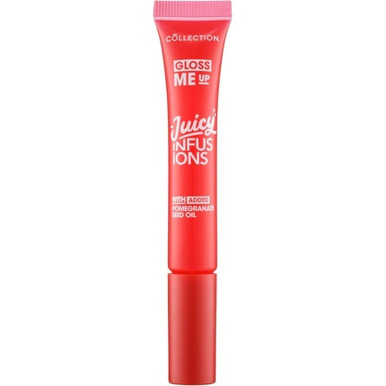 Collection Cosmetics Gloss Me Up Juicy Infusion Pink Lip Gloss with Pomegranate Seed Oil 9ml Red